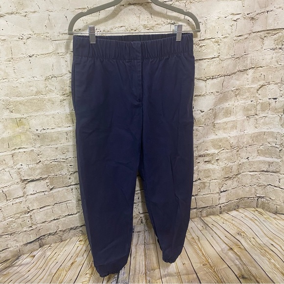 Gap Joggers Blue Indigo Cotton Structured Track Jogger Pants - Picture 1 of 6